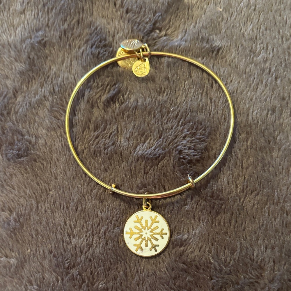 Alex and Ani Gold Snowflake Bracelet